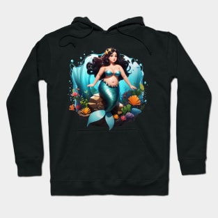 Raven Plus size Mermaid Beauty Hoodie